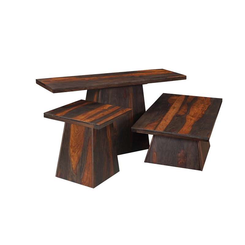 Warren Cone Coffee Table Solid Wood Transitional Style 51