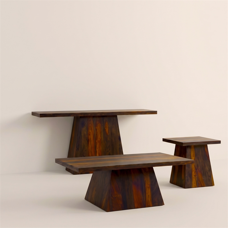 Warren Cone Coffee Table Solid Wood Transitional Style 51