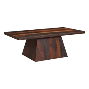 Warren Cone Coffee Table Solid Wood Transitional Style 51&quot in Brown
