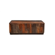 Warren Traditional Solid Wood Block Coffee Table with Plinth Base in Dark Brown