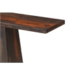 Warren Solid Wood Modern Console Table with Pedestal Base in Dark Brown