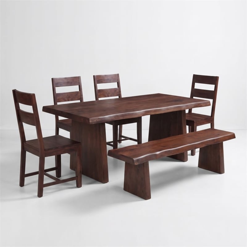 Darcy Live Edge Modern Solid Wood Dining Table 74
