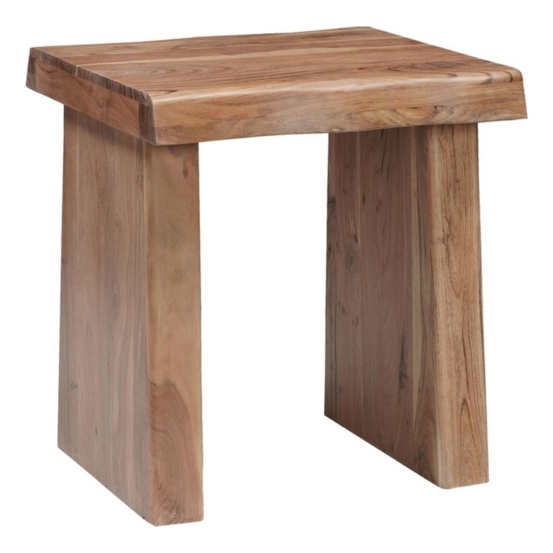 Darcy Modern Live Edge Solid Wood End Table 23