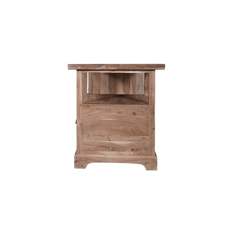 Darcy Solid Wood Writing Desk in Natural 68 Inches Long with Filing Drawer