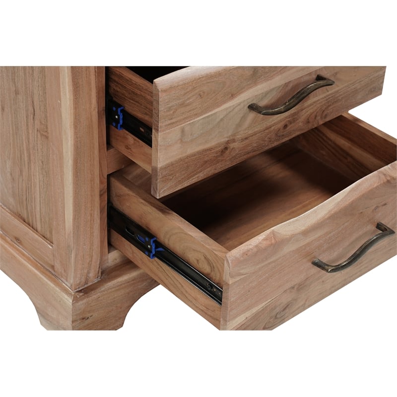 Darcy Rectangular Solid Wood Writing Desk in Natural 54 Inches Long