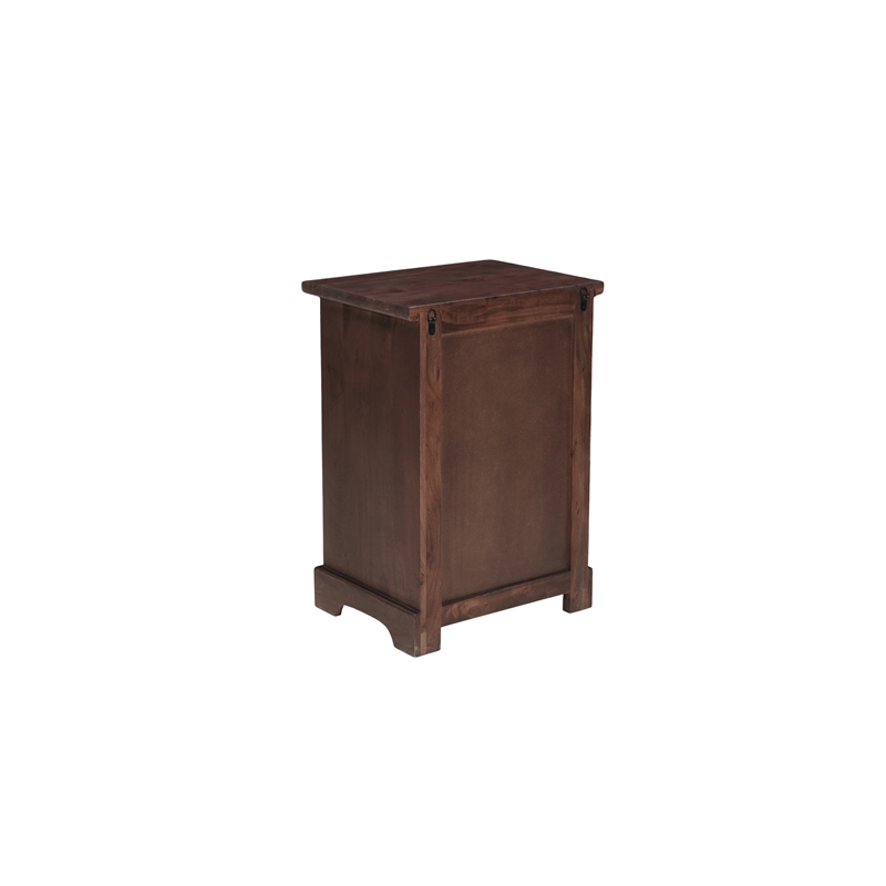 Darcy 3-Drawer Live Edge Solid Wood Filing Cabinet in Brown 30 Inches Tall