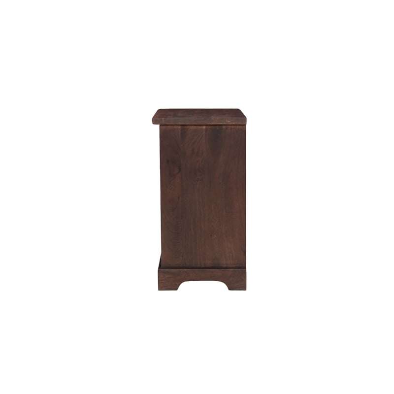 Darcy 3-Drawer Live Edge Solid Wood Filing Cabinet in Brown 30 Inches Tall