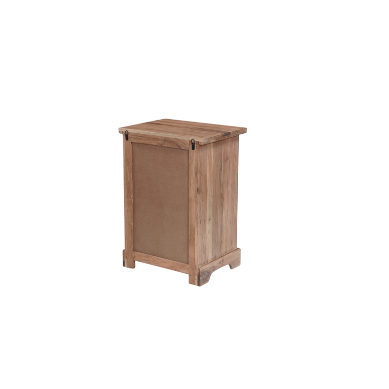 Darcy 3-Drawer Live Edge Solid Wood Filing Cabinet in Natural 30 Inches Tall