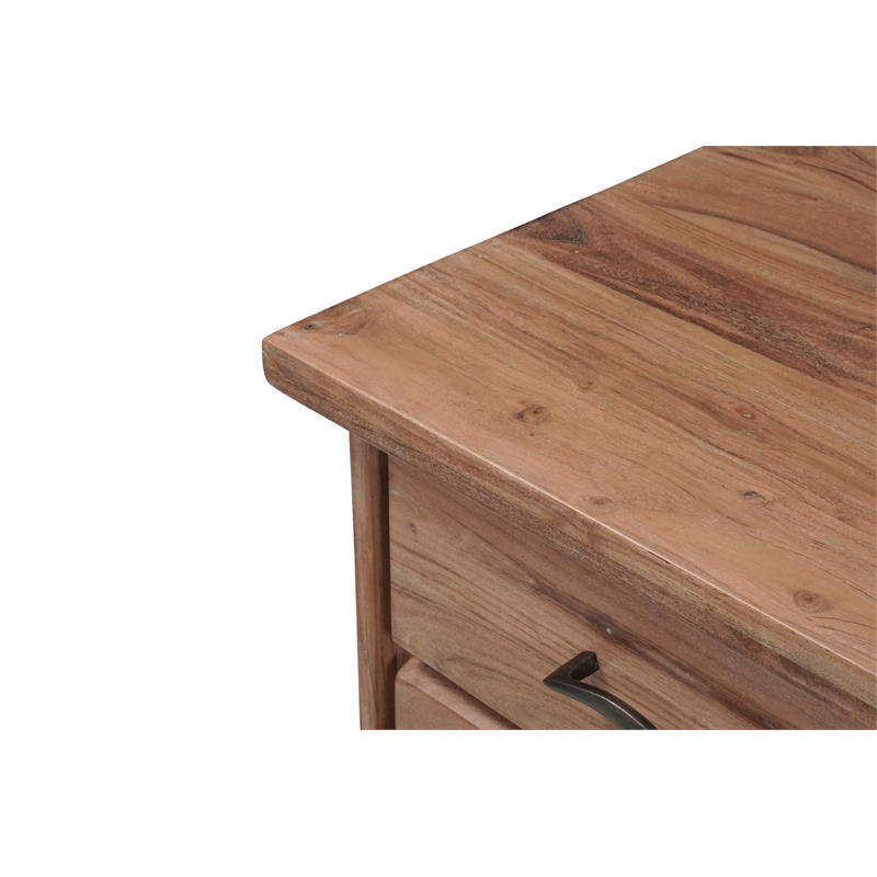 Darcy 3-Drawer Live Edge Solid Wood Filing Cabinet in Natural 30 Inches Tall