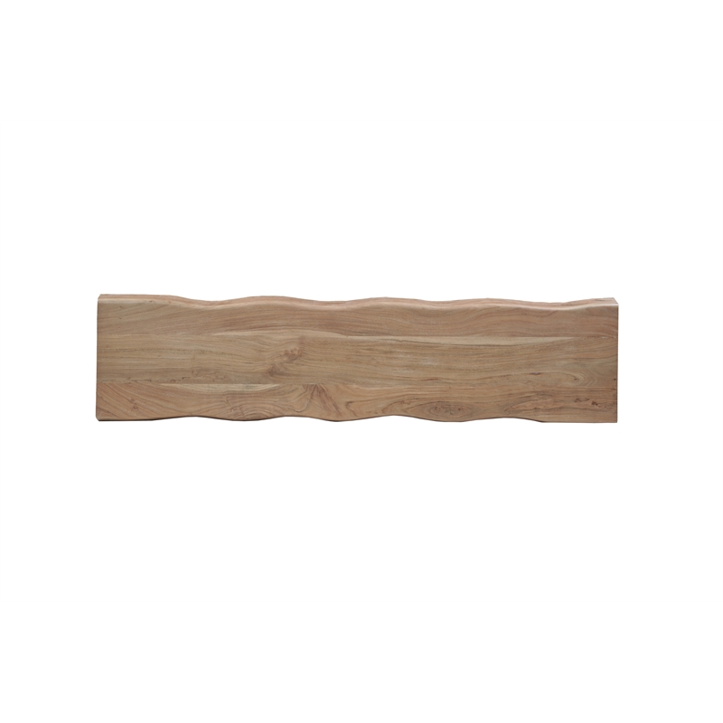 Darcy Live Edge Solid Wood Dining Bench in Natural 68 Inches Long