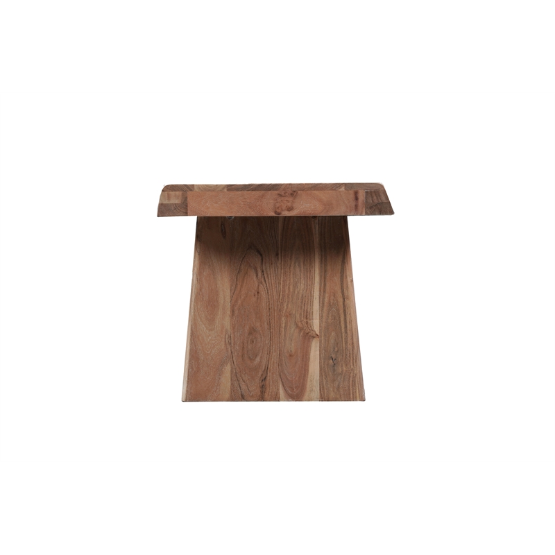 Darcy Live Edge Solid Wood Dining Bench in Natural 75 Inches Long