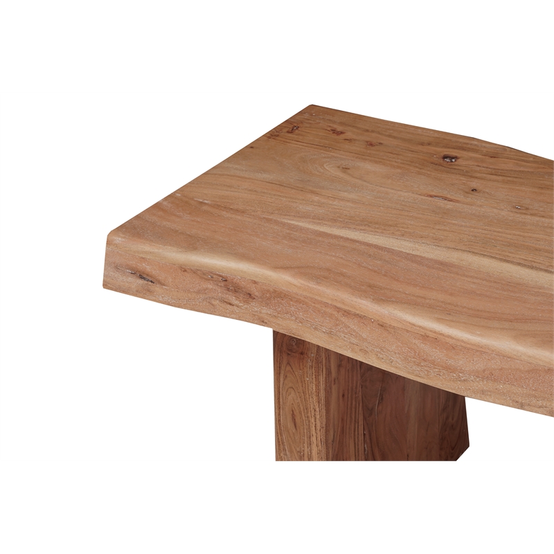 Darcy Live Edge Solid Wood Dining Bench in Natural 75 Inches Long