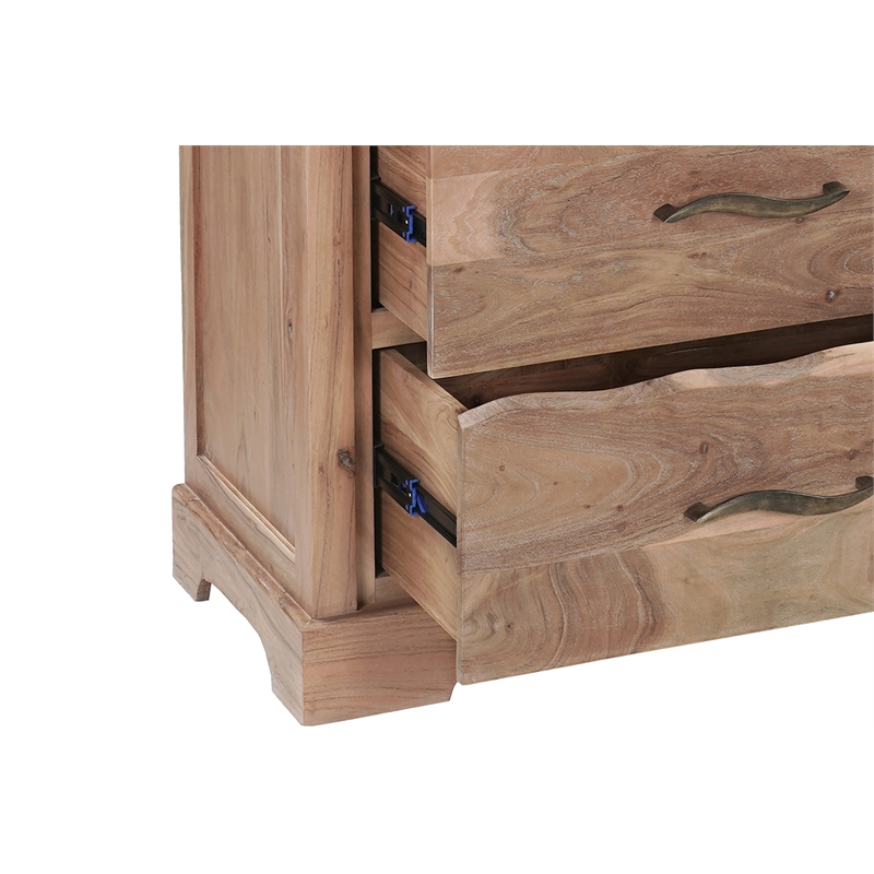 Darcy 6-drawer Live Edge Solid Wood Dresser in Natural 60 Inches Long