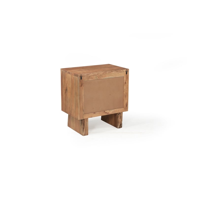 Werrick Solid Wood 3-drawer Nightstand in Brown 26.5 Inches Tall