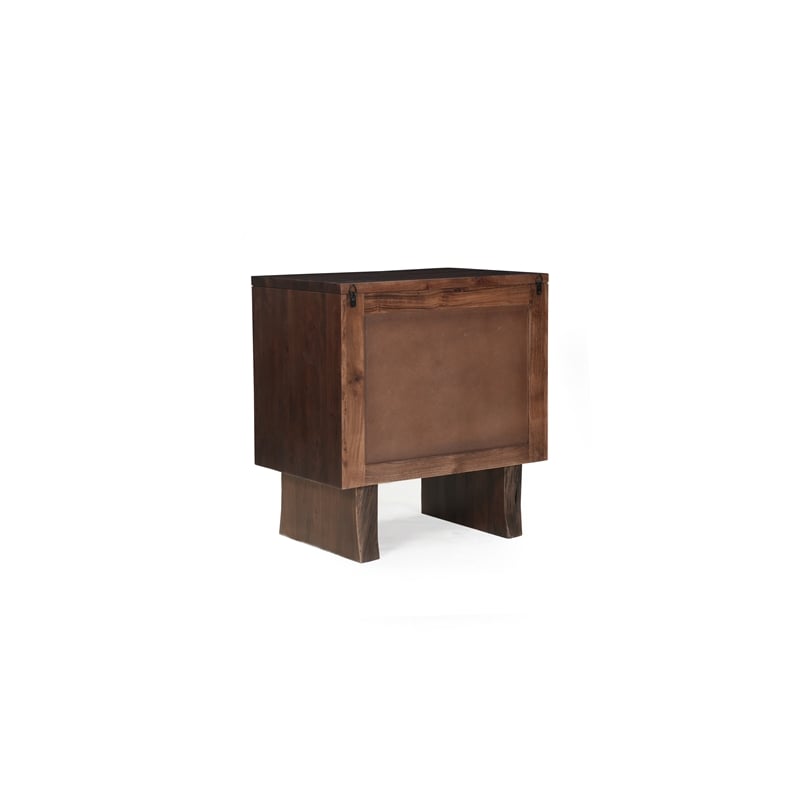 Werrick Solid Wood 3-drawer Nightstand in Dark Brown 26.5 Inches Tall