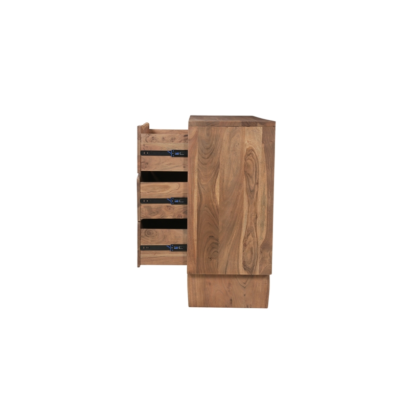 Werrick 6-drawer Live Edge Solid Wood Dresser in Brown 60 Inches Long
