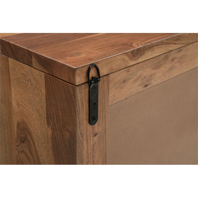Werrick 6-drawer Live Edge Solid Wood Dresser in Brown 60 Inches Long