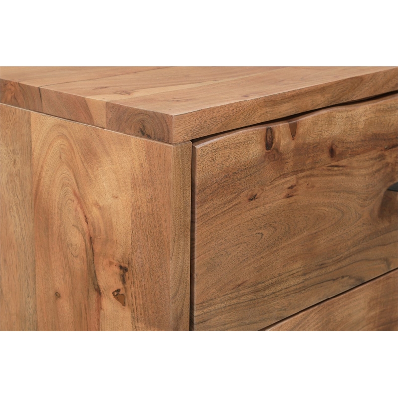 Werrick 5-drawer Live Edge Solid Wood Chest in Brown 52 Inches Tall