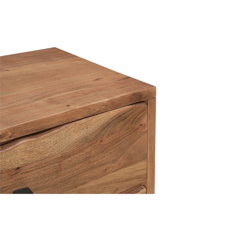 Werrick 5-drawer Live Edge Solid Wood Chest in Brown 52 Inches Tall
