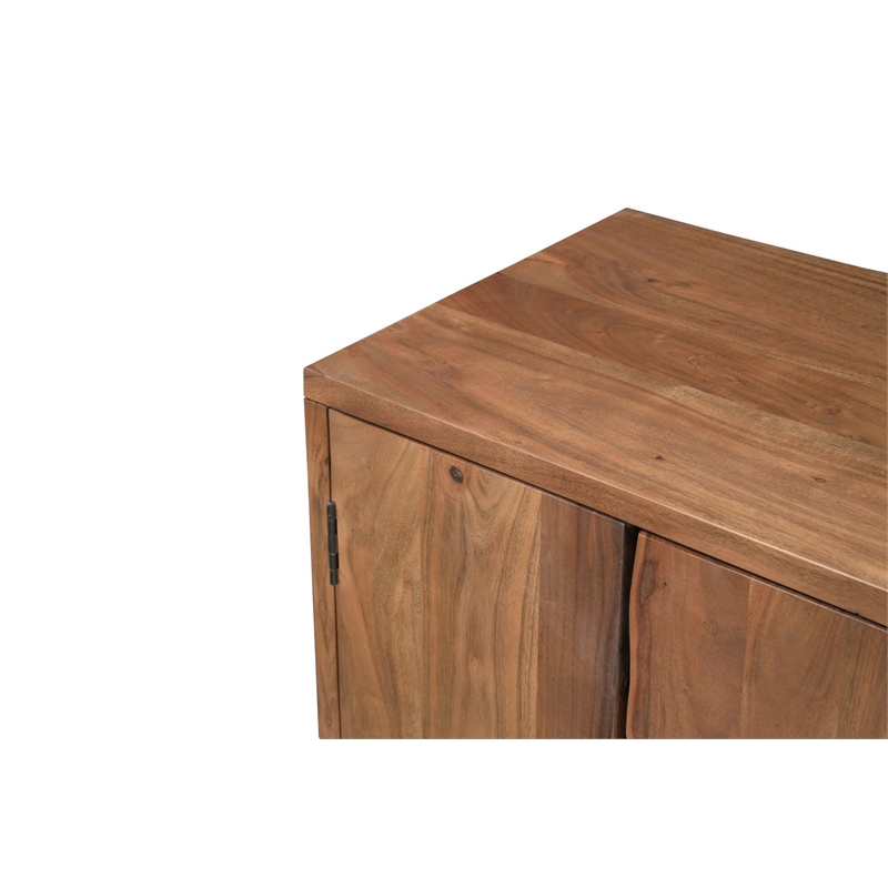Werrick Solid Wood Rectangular Sideboard in Brown 69 Inches Long