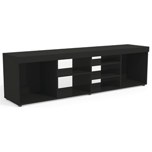 Boahaus Dakota 7-Shelf Modern Wood TV Stand for TVs up to 65&quot in Black