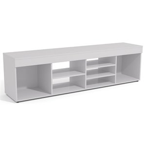 Boahaus Dakota 7-Shelf Modern Wood TV Stand for TVs up to 65&quot in White