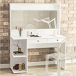 Boahaus Berenice 2-Drawer Modern Wood Dressing Table with Mirror in White