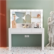 Boahaus Calliope 3-Drawer Modern Wood Vanity with Mirror in White