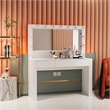 Boahaus Calliope 3-Drawer Modern Wood Vanity with Mirror in White