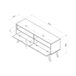 Boahaus Milkwaukee 2-Shelf Modern Wood TV Stand for TVs up to 55