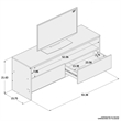 Boahaus Phoenix 1-Shelf Modern Wood TV Stand for TVs up to 55