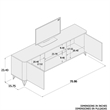 Boahaus Portland 2-Shelf Modern Wood TV Stand for TVs up to 70