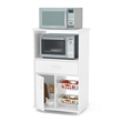 Boahaus Grenoble 1-Drawer Modern Wood Kitchen Storage Cabinet in White