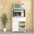 Boahaus Grenoble 1-Drawer Modern Wood Kitchen Storage Cabinet in White