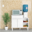 Boahaus Lyon 1-Drawer Modern Wood Kitchen Pantry with Compartments in White