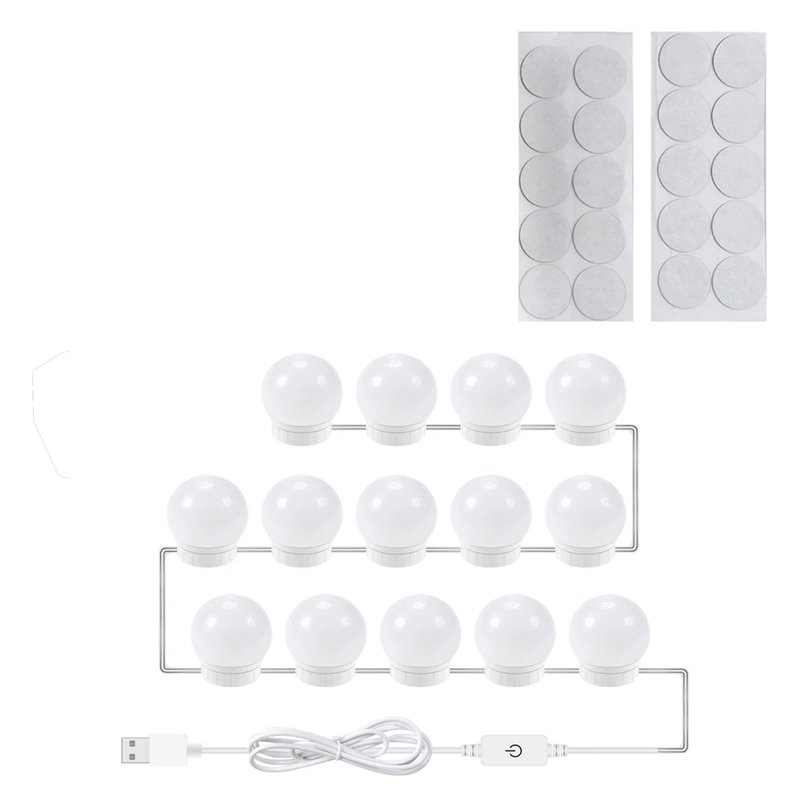 Boahaus Hollywood Adjustable Brightness Modern Plastic Light Bulbs in White