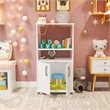 Boahaus Theo Modern Wood Toys Organizer with Open Shelves in White