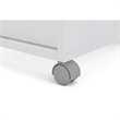 Boahaus Hanoi 3-Drawer Modern Wood File Cabinet with Casters in White