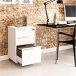 Boahaus Hanoi 3-Drawer Modern Wood File Cabinet with Casters in White