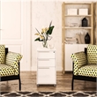 Boahaus Hanoi 3-Drawer Modern Wood File Cabinet with Casters in White