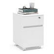Boahaus Osaka 2-Drawer Modern Wood File Cabinet with Casters in White