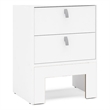 Boahaus Girona 2-Drawer Storage Modern Wood Nightstand in White