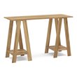 Boahaus Beynac Modern Wood Console Table with 2 Shelves in Brown