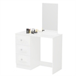 Boahaus Alexandra 3-Drawer Modern Wood Dressing Table with Open Storage in White