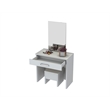 Boahaus Caroline 1-Drawer Modern Wood Makeup Vanity Set with Mirror in White