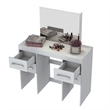 Boahaus Charlotte 4-Drawer Modern Wood Makeup Vanity with Mirror in White