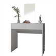 Boahaus Cora 2-Drawer Modern Wood Dressing Table with Lighted Mirror in White