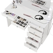 Boahaus Diana 7-Drawer Modern Dressing Table with Mirror and Lights White