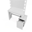 Boahaus Eleanor 3-Drawer Modern Wood Dressing Table with Mirror in White
