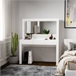 Boahaus Enid 3-Drawer Modern Wood Lighted Vanity with LED Light Strip in White
